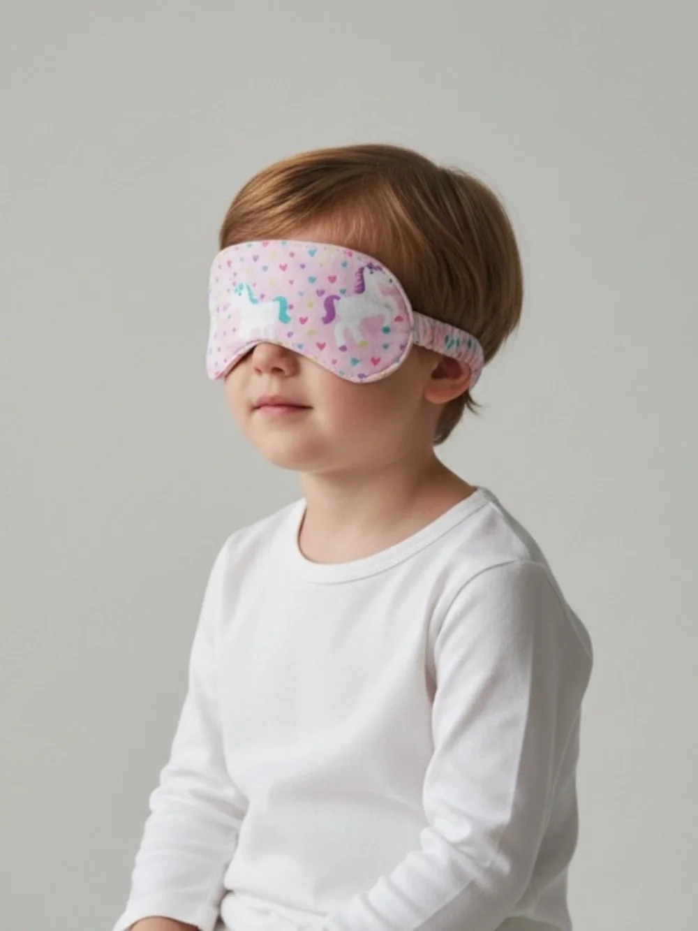 Pink Unicorn Print Kids Sleep Mask
